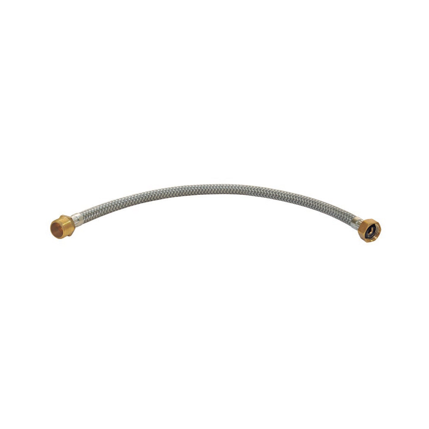 Tubo de Abasto Metal Trenzado 1/2"X1/2" C/Tuerca D/(BR) 80 CM Fratelli