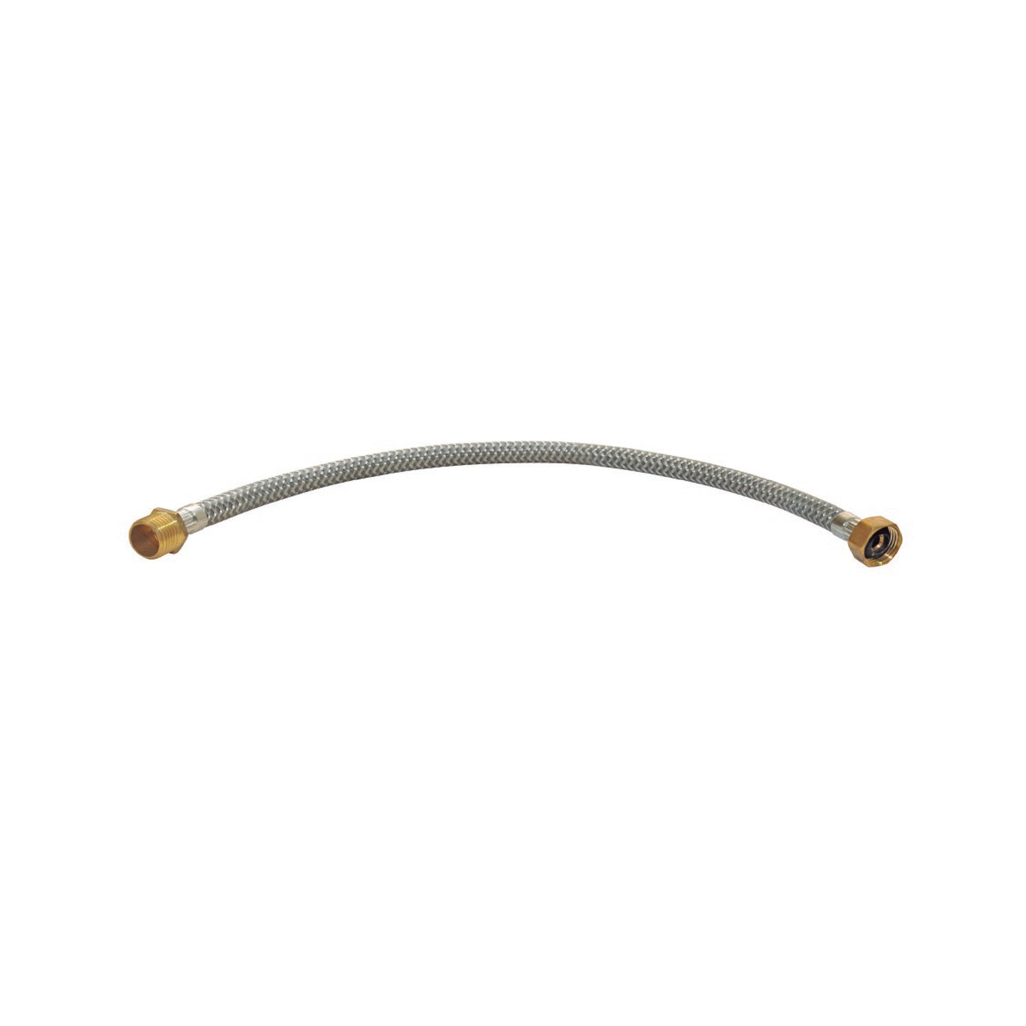 Tubo de Abasto Metal Trenzado 1/2"X1/2" C/Tuerca D/(BR) 100 CM Fratelli