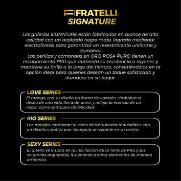 Mezcladora Love Series P/Cocina Goldenrose/Black - Fratelli