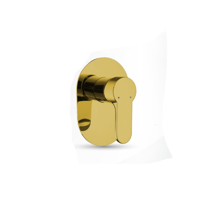 MEZCLADORA MONOCOMANDO P/DUCHA CANOPLA OVALADA 6023 - SAN ANDS 3 GOLD -FRATELLI