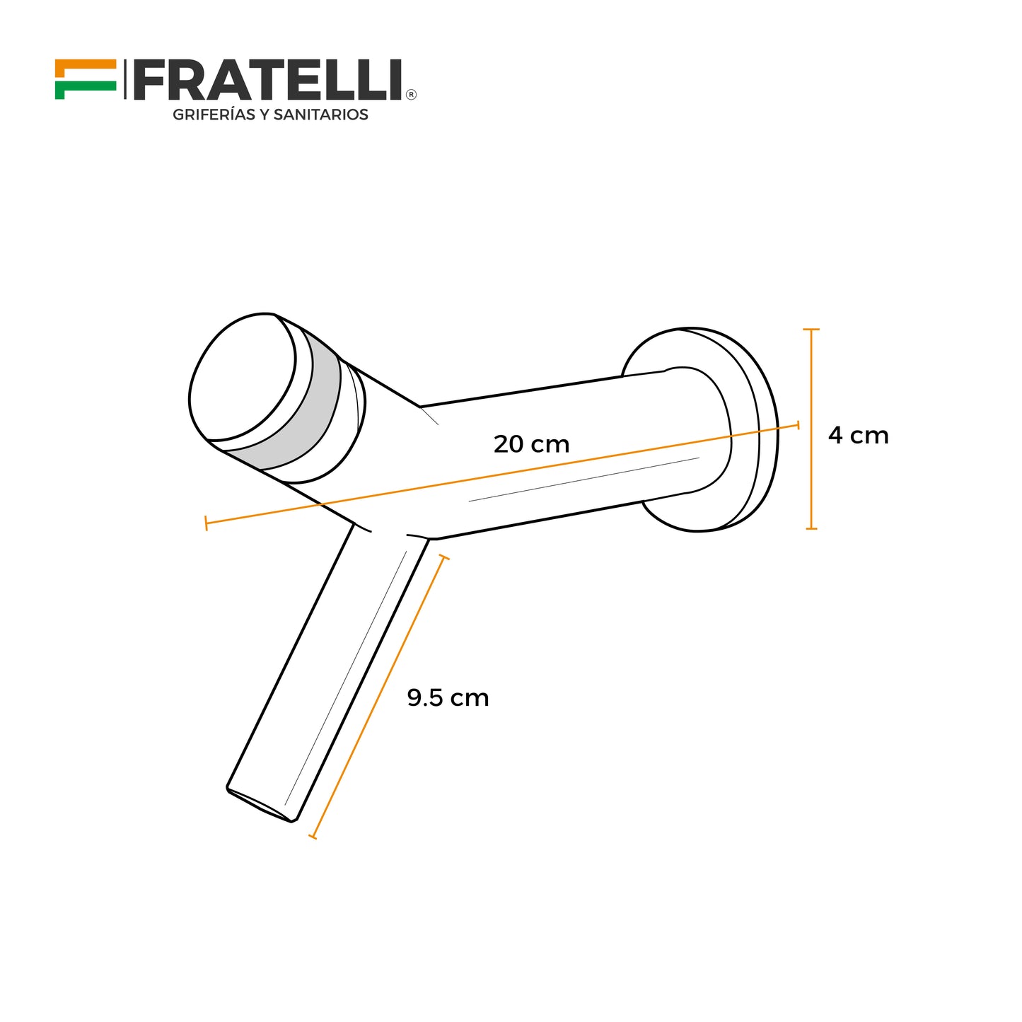 Mezcladora Monoc. A La Pared P/Bowl Fantini-1 Bronce Black & Gold - Fratelli Premium