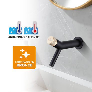 Mezcladora Monoc. A La Pared P/Bowl Fantini-1 Bronce Black & Gold - Fratelli Premium