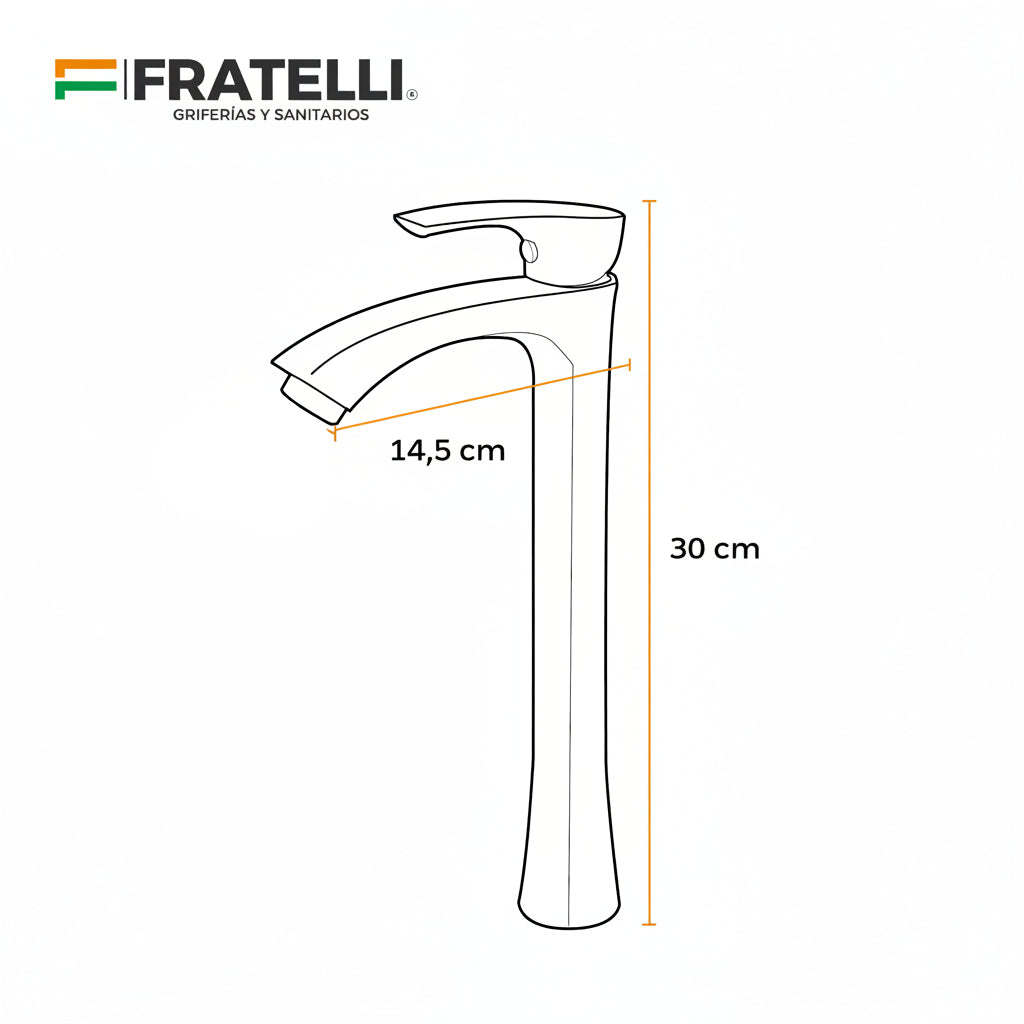 Llave Monoc. P/Bowl FDA-1 - Bright Gold - Fratelli (Copia)