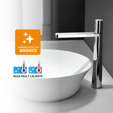 Mezcladora Monoc.P/Bowl (Alto) Gessi-1 Bronce Cromado - Fratelli Premium