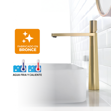 Mezcladora Monoc.P/Bowl (Alto) Gessi-1 Bronce Gold - Fratelli Premium