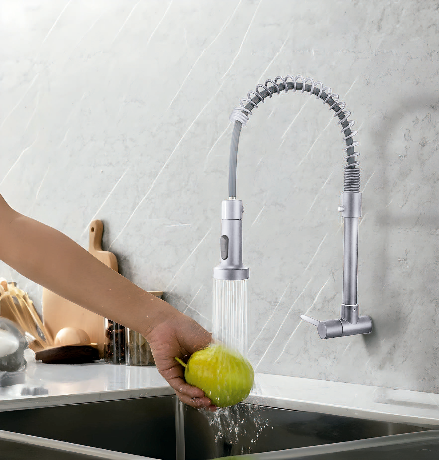 Llave P/Cocina a la Pared GBRA-6 SS 304 -Satinada-Fratelli