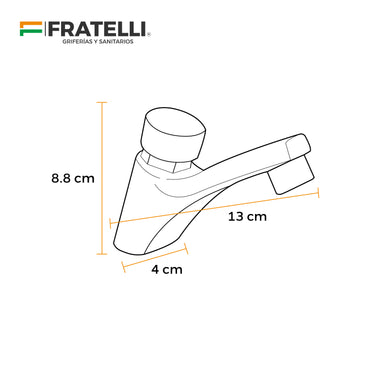Llave Temporizado P/ Lavatorio 338 Gs1101 Fratelli