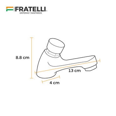 Llave Temporizado P/ Lavatorio Pesado 612 Gs1106 Fratelli