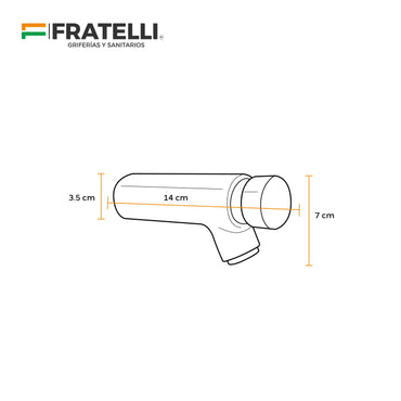 Llave Temporizado P/Lavatorio Pared Ltpa-14 Hc Gs1110 - (14Cm) -Fratelli