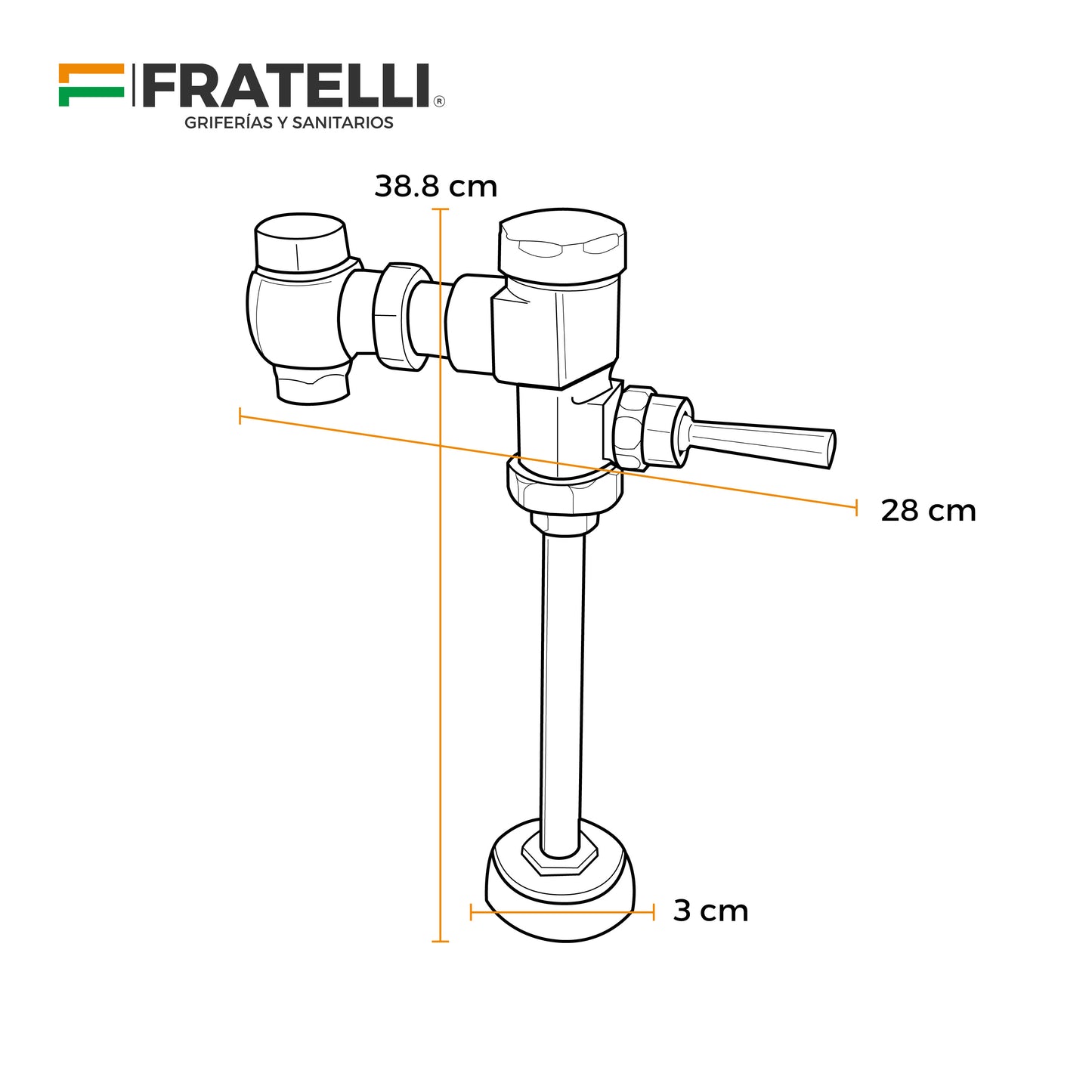 Fluxometros P/Urinario C/Chica - Gs8105-1 - Fratelli