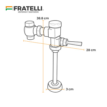 Fluxometros P/Urinario C/Chica - Gs8105-1 - Fratelli