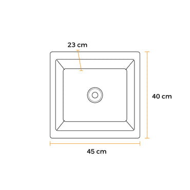 Lavadero P/ Marmol 45X40X23Cm Nano Black Infinity Premium - Fratelli