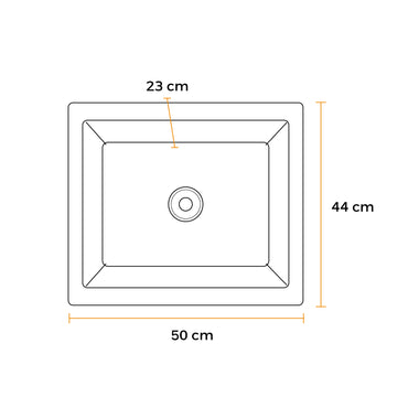 Lavadero P/ Marmol 50X44X23Cm Nano Black Infinity Premium - Fratelli