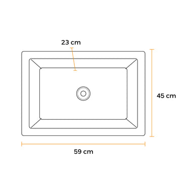 Lavadero Stainless P/Marmol Signature 59X45X23Cm- Fratelli
