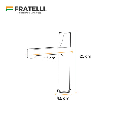 Mezcladora Love Series P/Lavatorio (Bajo) Goldenrose/Black - Fratelli
