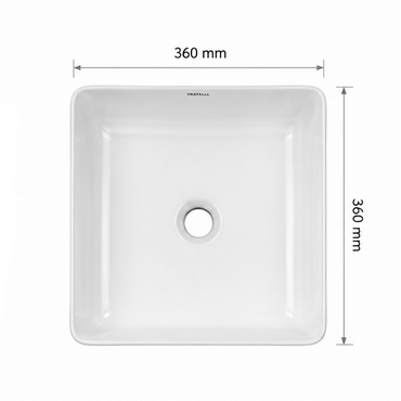 BOWL LOZA (F05) MOD. CUADRADO BLANCO 360X360X130 FRATELLI