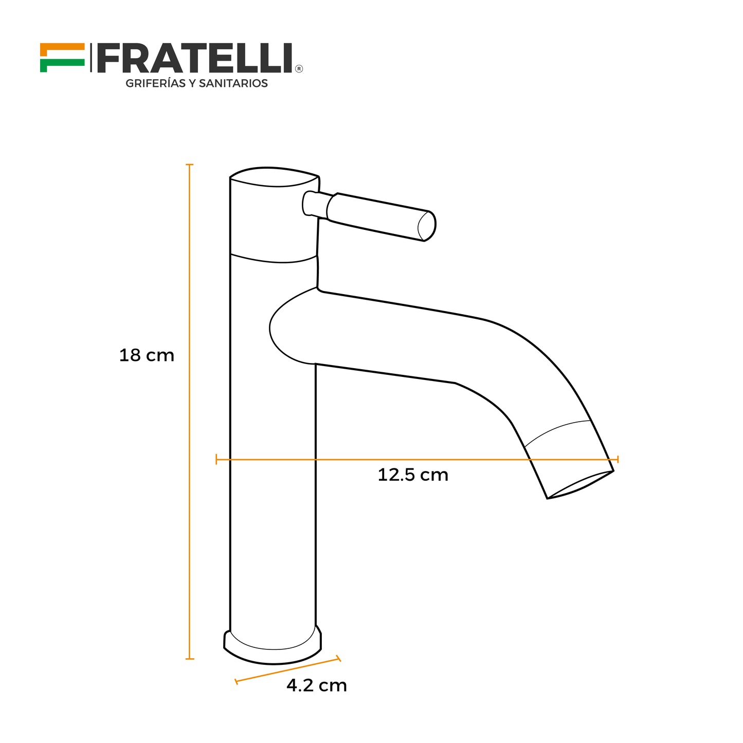 Llave Minimalista P/Lavatorio (Bajo) Mgrt 1 - Satinado