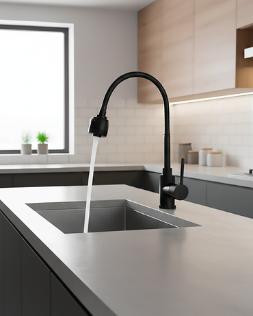 Mezcladora P/Cocina al Mueble Acero Inox. VL -Black-Fratelli