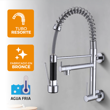 Llave P/Cocina Pared Navarra-2 Bronce Cromado - Fratelli Premium