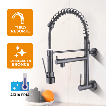 Llave P/Cocina Pared Navarra-2 Bronce Gun Grey - Fratelli Premium