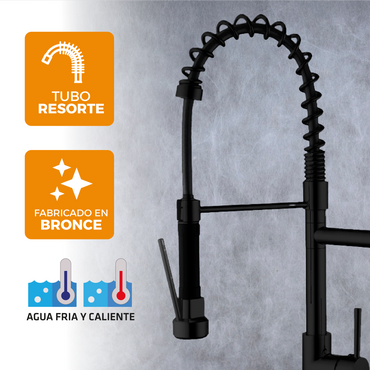 Mezcladora Monoc.P/Cocina Mueble Navarra-2 Bronce Black - Fratelli Premium