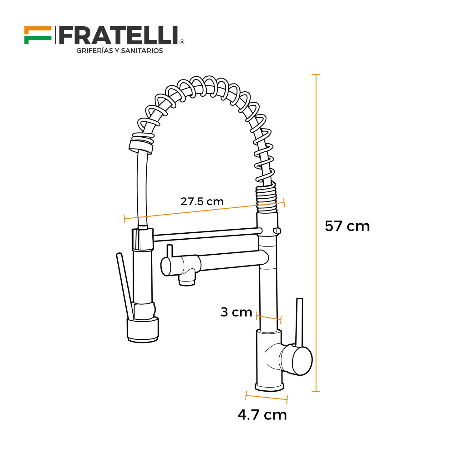 Mezcladora Monoc.P/Cocina Mueble Navarra-2 Bronce Gold - Fratelli Premium