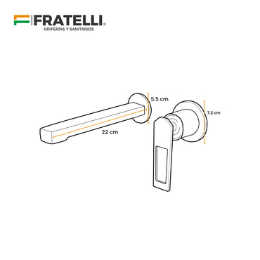 Mezcladora Monoc.P/Bowl Pared Sexy Soul Bronce Gold - Fratelli Premium