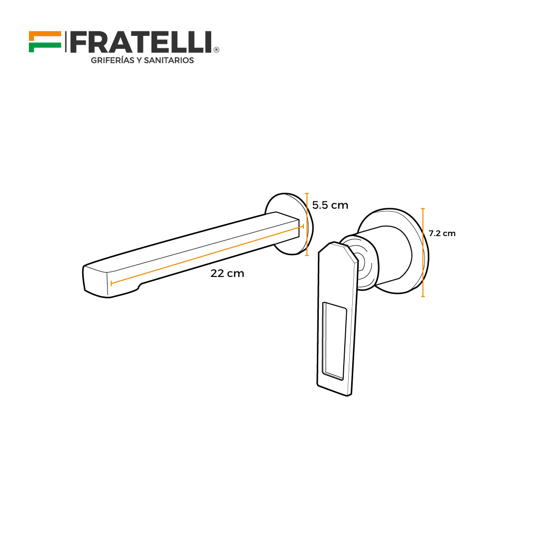 Mezcladora Monoc.P/Bowl Pared Sexy Soul Bronce Gun Grey - Fratelli Premium