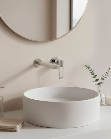 Mezcladora Monoc.P/Bowl Pared SS Bronce Cromado - Fratelli Premium