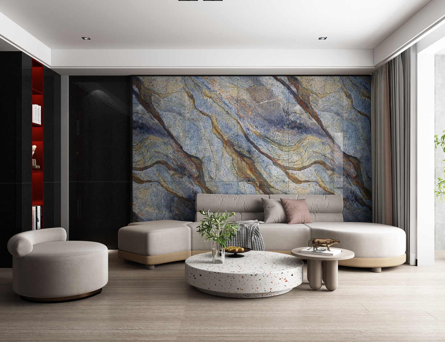 Porcelanato TPEBM157001 Azulino Marmoleado