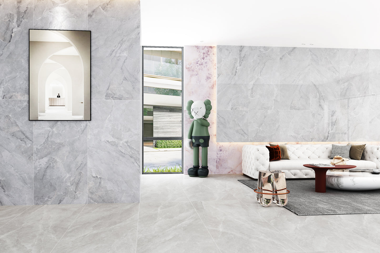 Porcelanato VPEBM157002 Marmoleado Gris