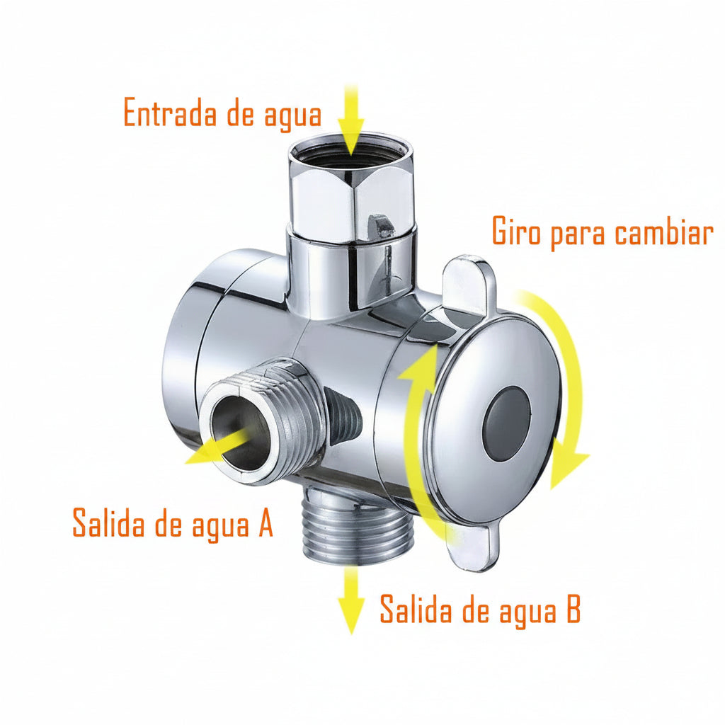 DESVIADOR DE ABS 1/2″ P/DUCHA CROMADO -FRATELLI