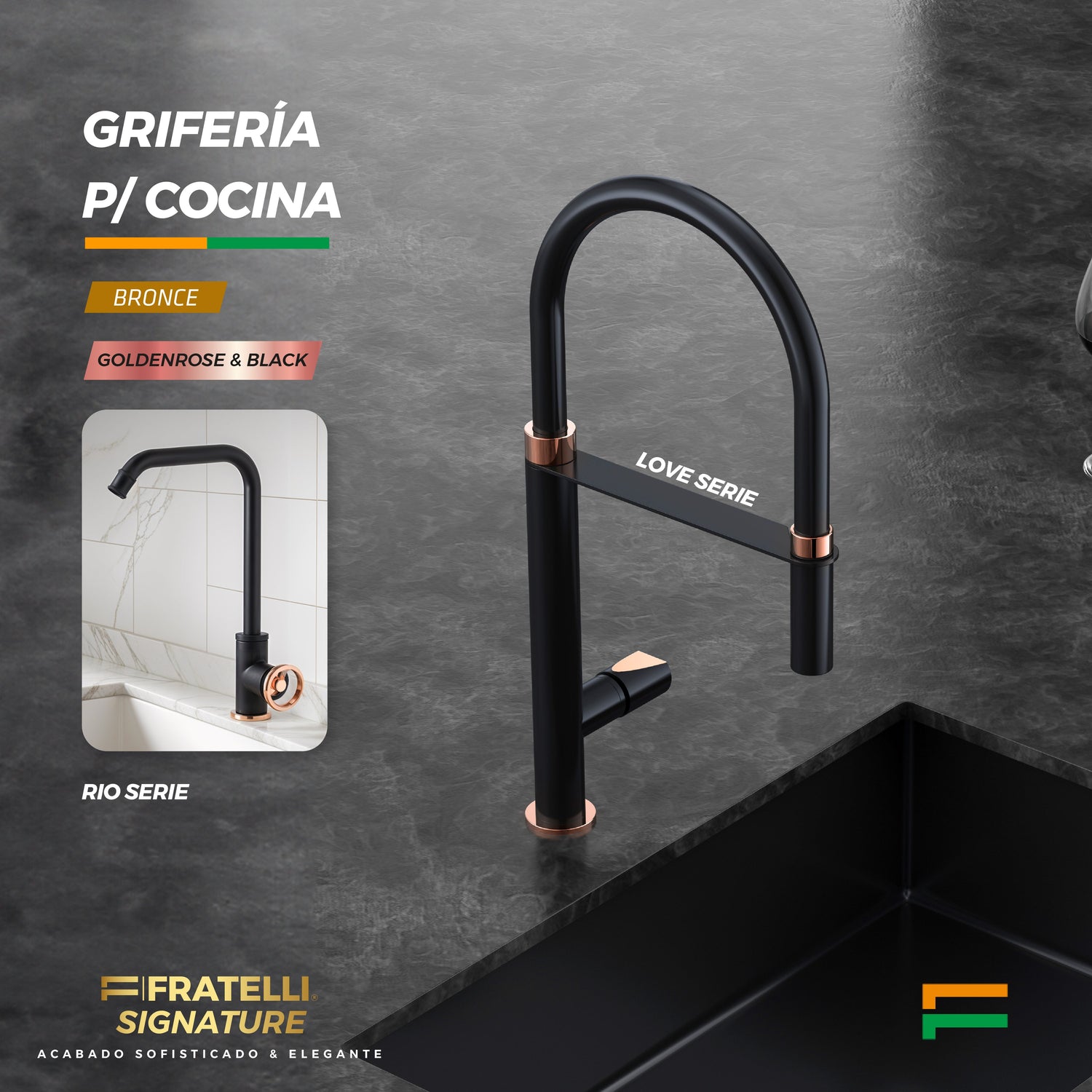 Griferia Signature Fratelli para cocina