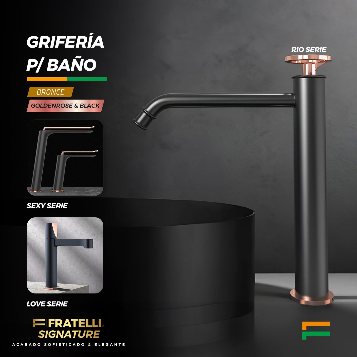 Griferia Signature Fratelli para baño