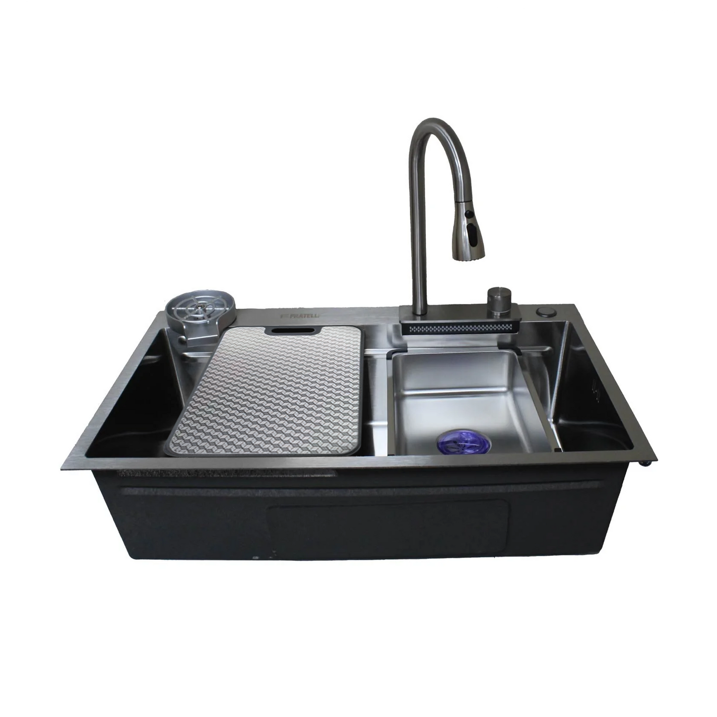 Mvl-8250S Lavadero Multifuncional Marvelous De Acero Inox. Satinado C/Mezc. Y Acces. 82X50X23Cm - Fratelli