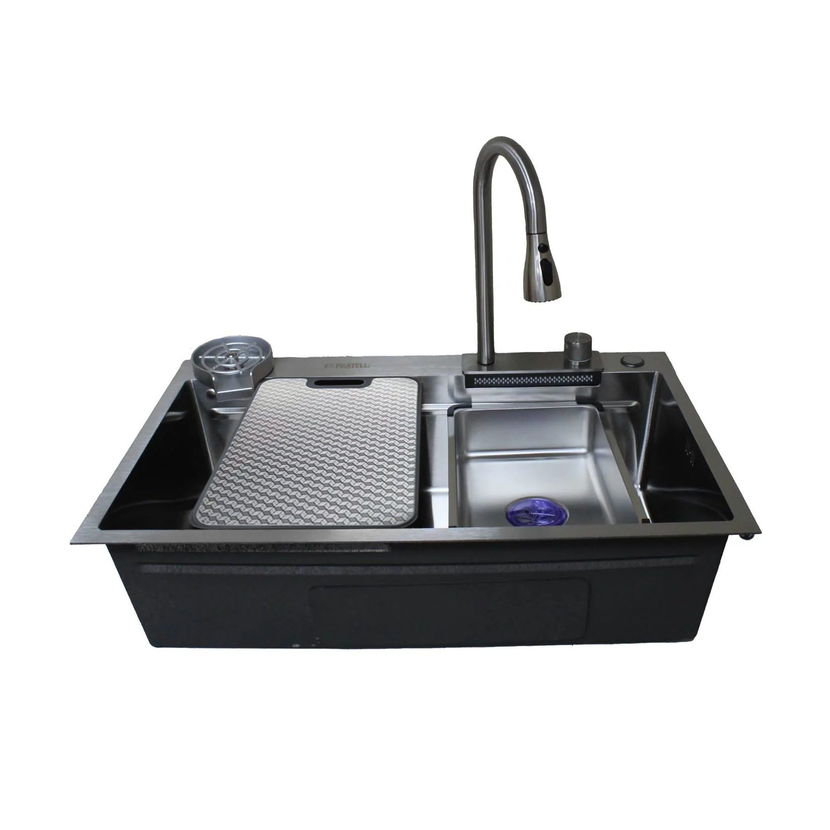 Mvl-8250S Lavadero Multifuncional Marvelous De Acero Inox. Satinado C/Mezc. Y Acces. 82X50X23Cm - Fratelli