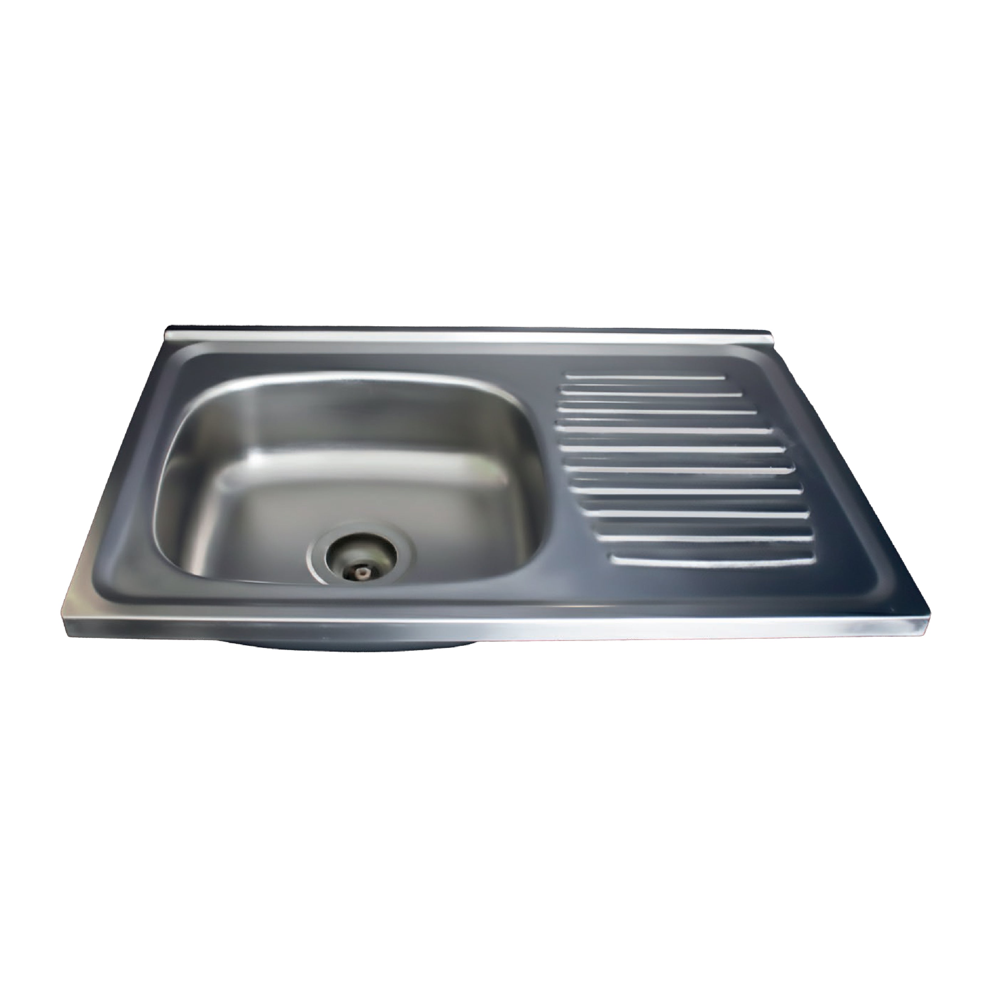 LAVADERO DE ACERO 304 C/ESCURRIDOR DERECHO Y BORDES PREMIUM FT - 80X50R CM - FRATELLI PREMIUM