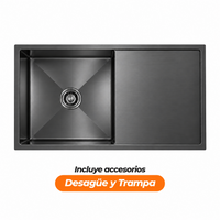 LAVADERO P/MARMOL 75X40X23CM NANO BLACK  PREMIUM - FRATELLI