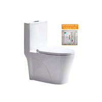 Inodoro One Piece Blanco Minimalista 8616 (70X40X78) +Tapa  Asiento Y Acces.Fratelli