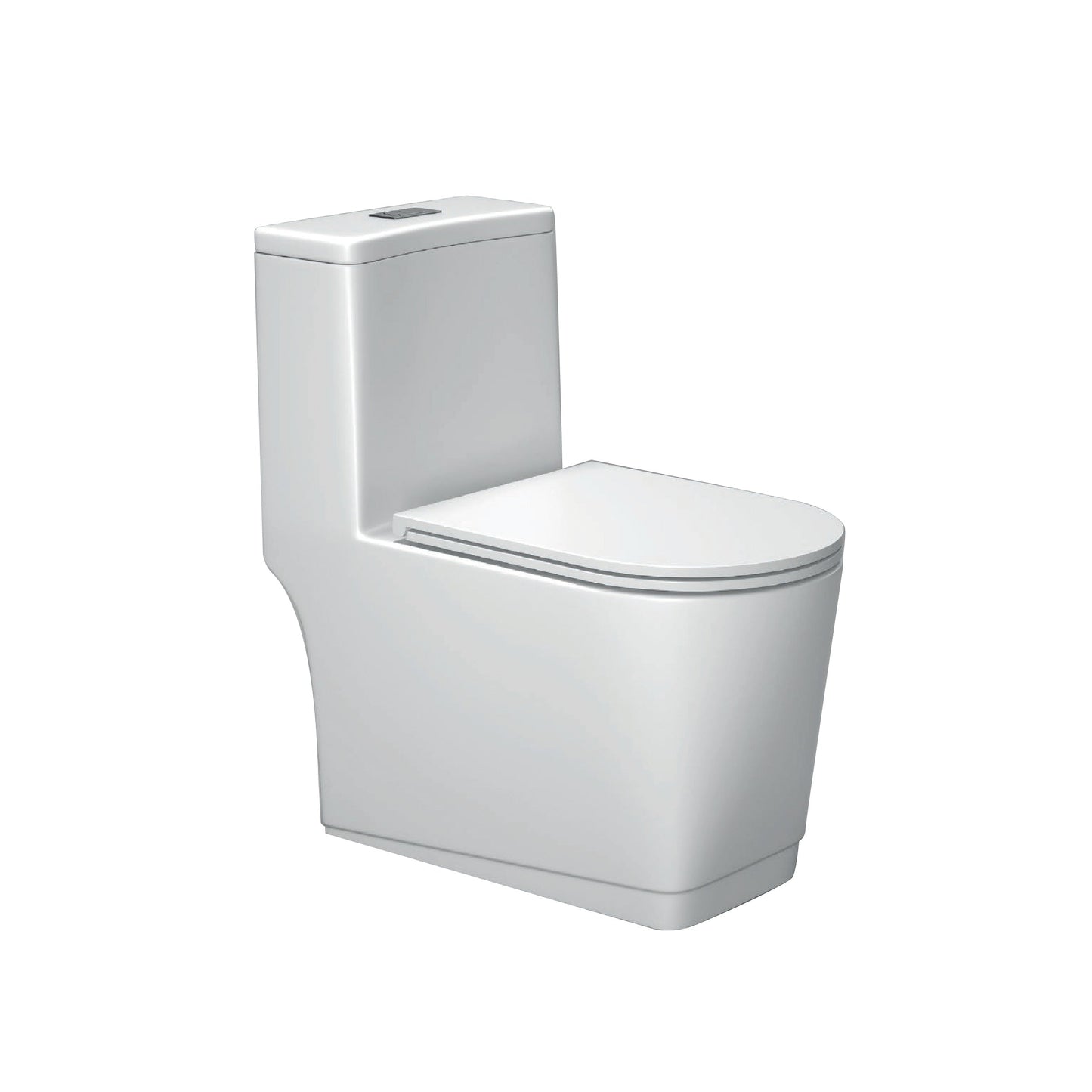 Inodoro One Piece Titan Cuadrada + Tapa Asiento Y Acces.Blanco  (695X375X750) - Fratelli Premium