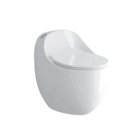 Inodoro One Piece Afrodita + Tapa Asiento Y Acces. Ovalado Blanco  (645X450X615) - Fratelli Premium