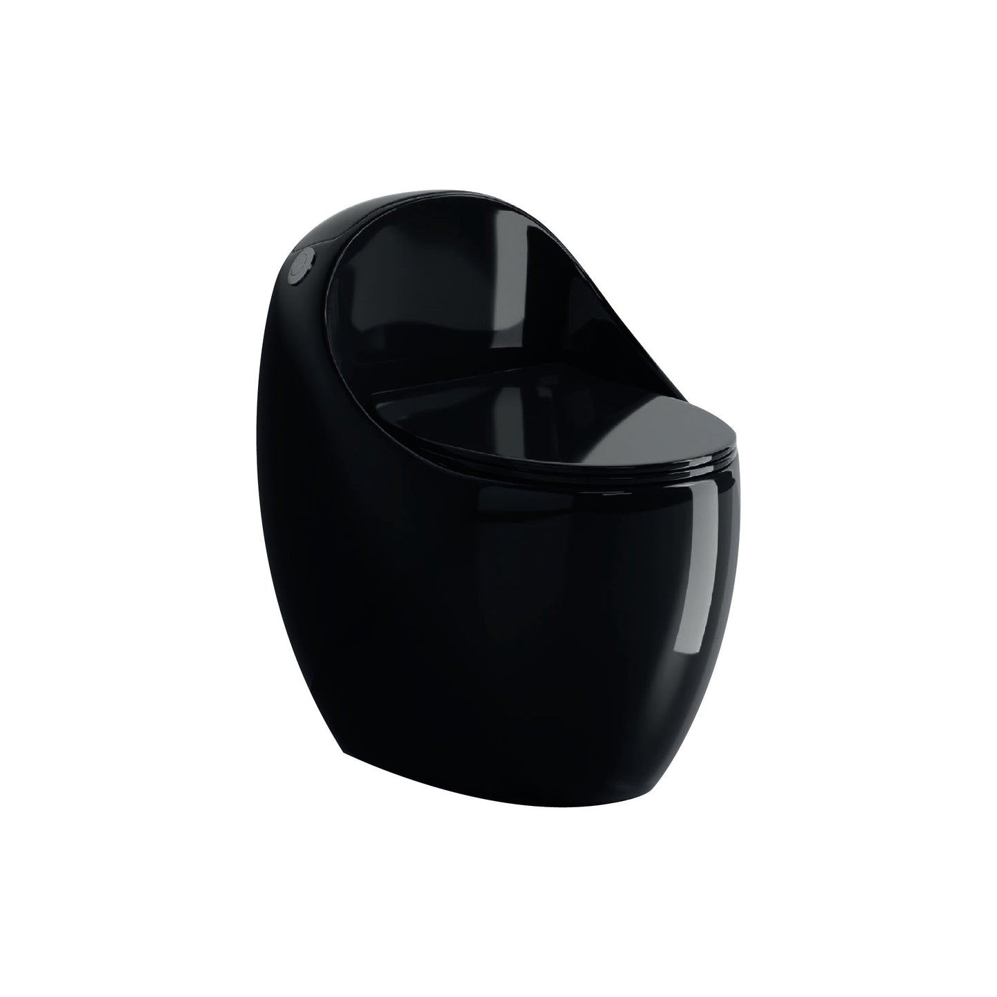 Inodoro One Piece  Afrodita + Tapa Asiento Y Acces. Ovalado Negro 8880 (645X450X615) - Fratelli Premium