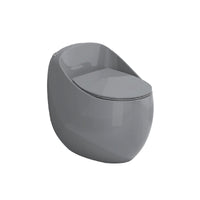 Inodoro One Piece Zeus + Tapa Asiento Y Acces. Ovalado Gris (660X490X630) - Fratelli Premium