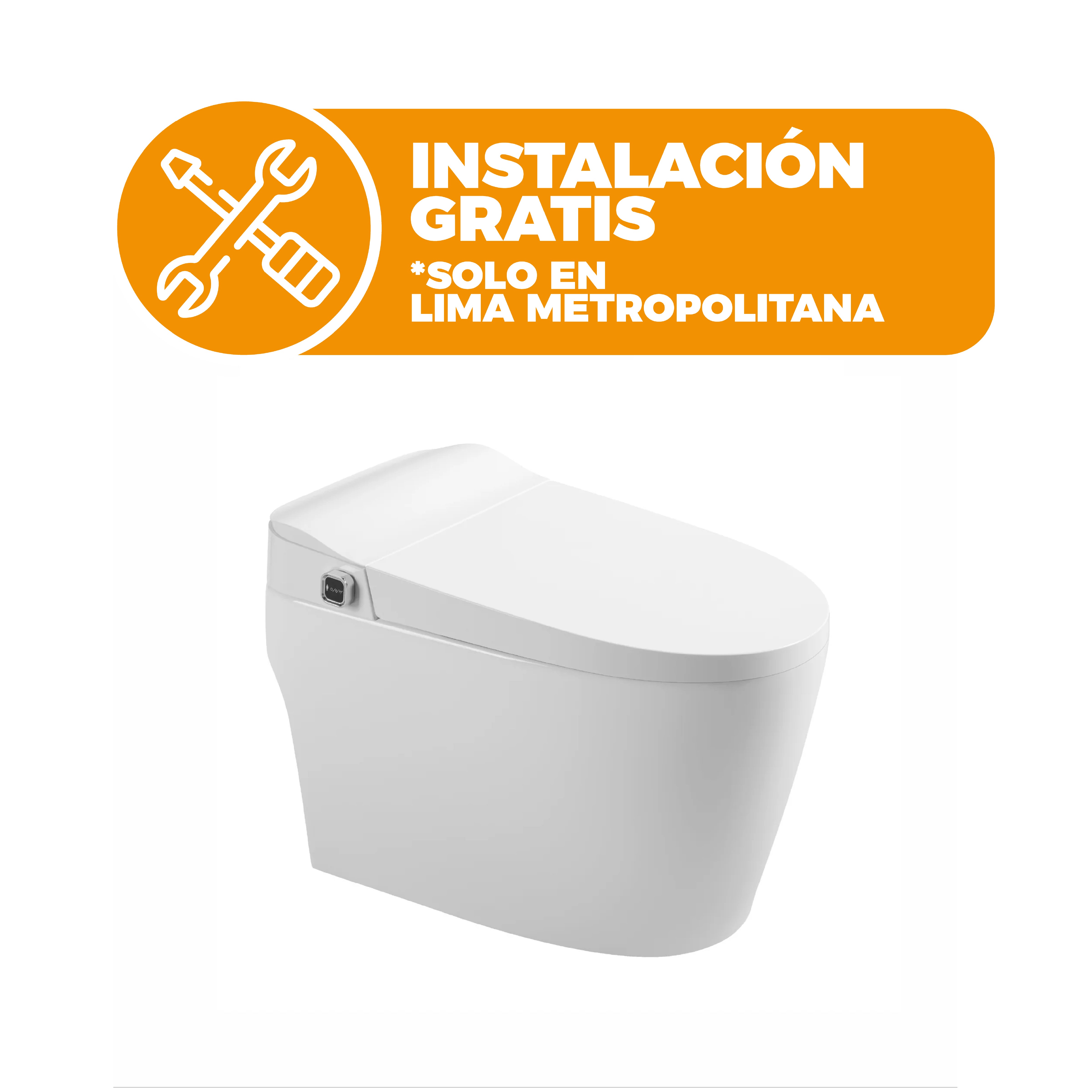 INODORO INTELIGENTE CON BIDET Blanco + Tapa Asiento y Accs 680X400X450  - Fratelli Premium