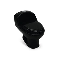 Inodoro One Piece Selene + Tapa Asiento Y Acces. Negro (690X420X620) - Fratelli
