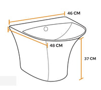 LAVAMANO FLOTANTE MINIMALISTA CAMELIA BLANCO (48X46.5X37) - FRATELLI PREMIUM