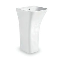 Lavatorio Pedestal Minimalista Orquidea Blanco (44.5X43.5X84.5) - Fratelli Premium