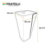 LAVATORIO PEDESTAL LIORA MINIMALISTA NEGRO C/LINEA DORADA (44X36.5X86) - FRATELLI PREMIUM
