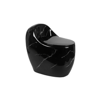 INODORO ONE PIECE AFDA + TAPA ASIENTO Y ACCES. NEGRO MARMOLEADO (650X430X630) - FRATELLI PREMIUM