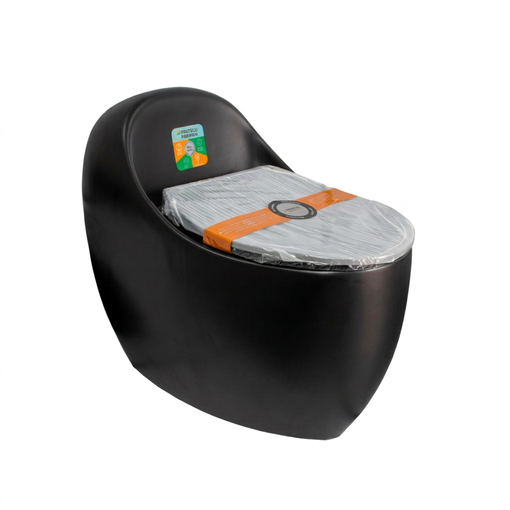 INODORO ONE PIECE AFDA + TAPA ASIENTO Y ACCES. NEGRO MATE (650X430X630) - FRATELLI PREMIUM
